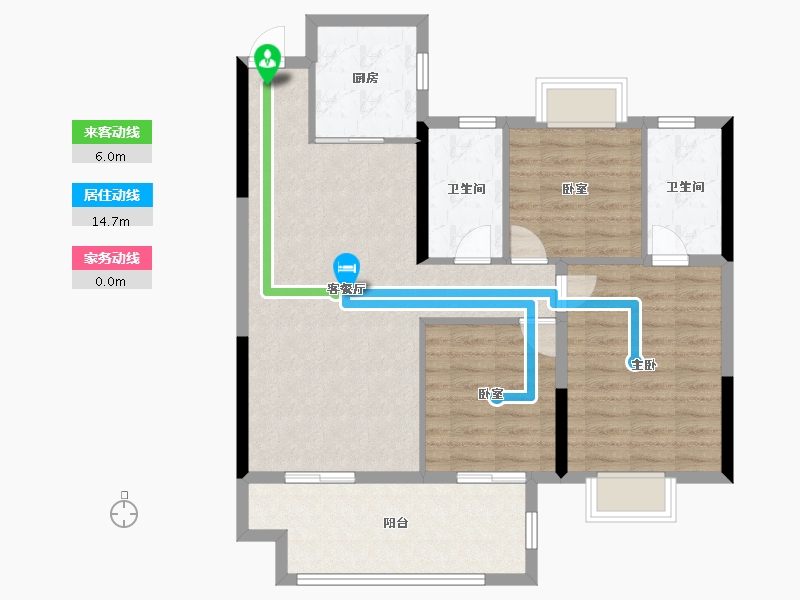 湖北省-黄石市-育才府-91.38-户型库-动静线