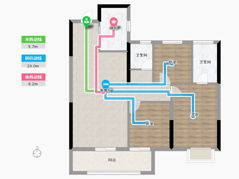 江西省-吉安市-红星九颂时代城-89.57-户型库-动静线