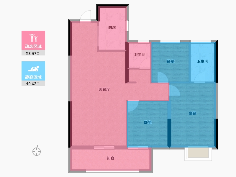 江西省-吉安市-红星九颂时代城-89.57-户型库-动静分区