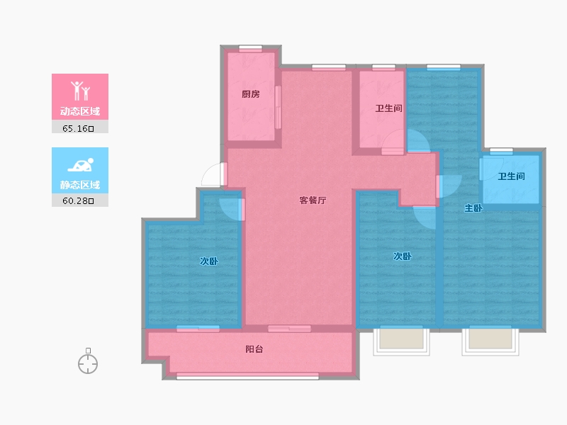 山东省-聊城市-润诚如意府-112.00-户型库-动静分区