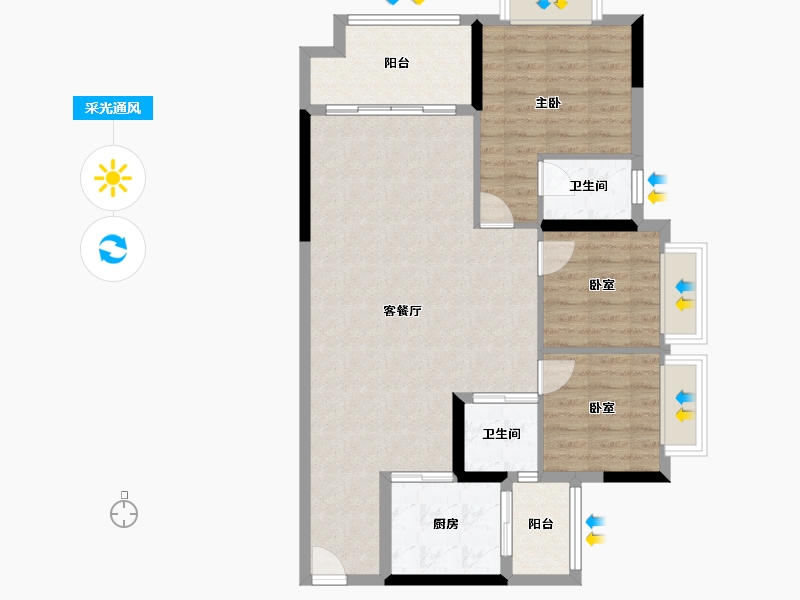 广东省-湛江市-汇华轩-89.15-户型库-采光通风