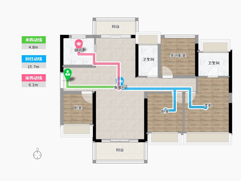 广东省-佛山市-龙光玖龙湾-108.00-户型库-动静线