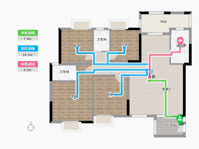 广西壮族自治区-河池市-河池澳门国际城-130.00-户型库-动静线