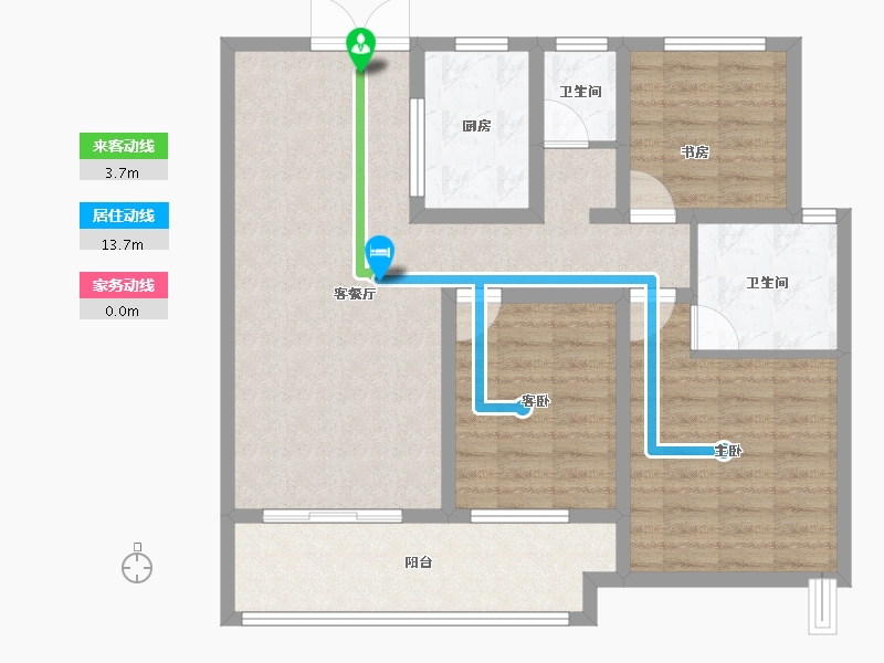 河南省-驻马店市-名门状元府-90.24-户型库-动静线