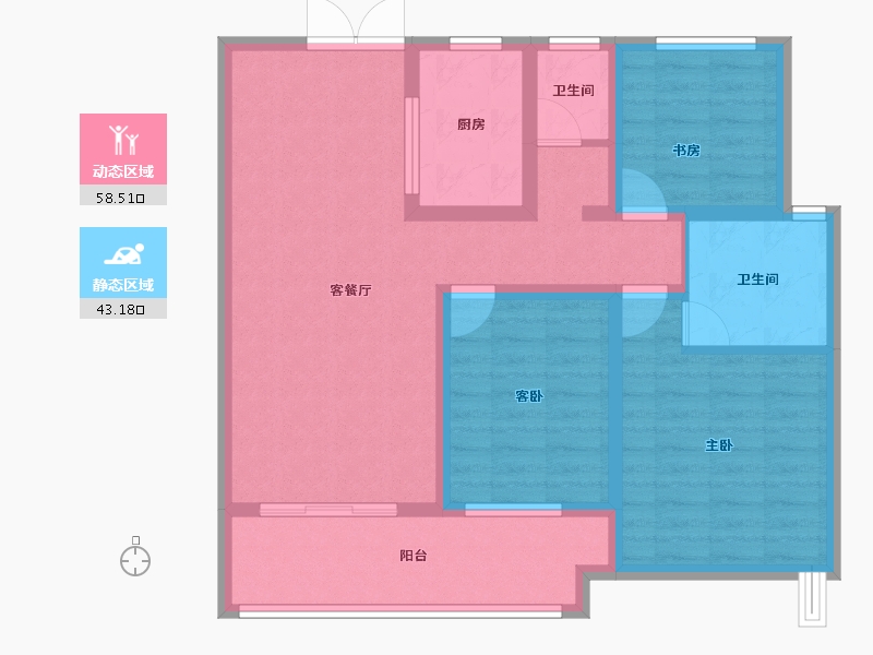 河南省-驻马店市-名门状元府-90.24-户型库-动静分区