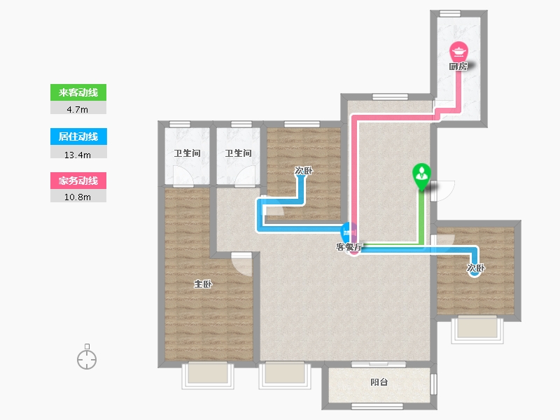 河北省-衡水市-宏利桃城华庭-112.00-户型库-动静线