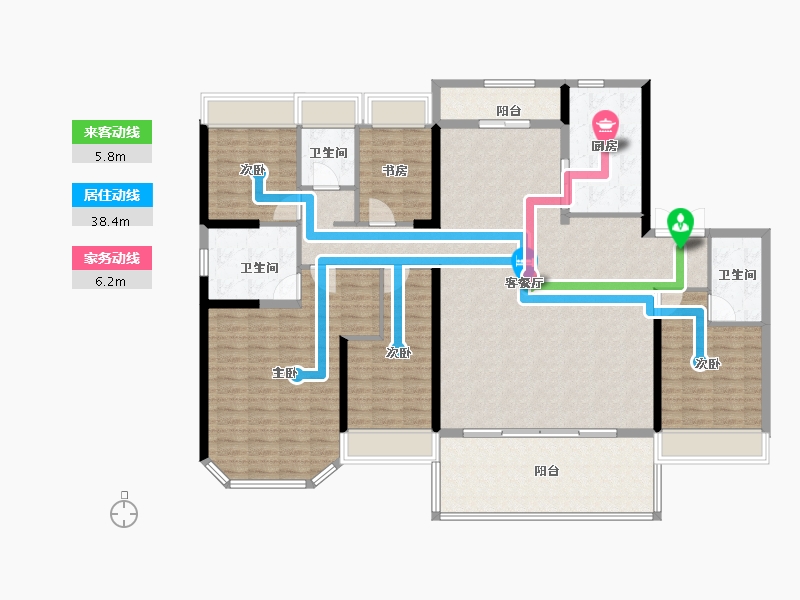 湖南省-常德市-石门星河汇爱琴海-172.00-户型库-动静线