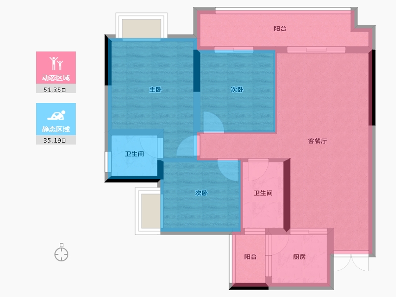 四川省-资阳市-公园华府-76.89-户型库-动静分区