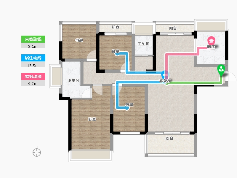 河南省-驻马店市-嘉和院子-114.40-户型库-动静线