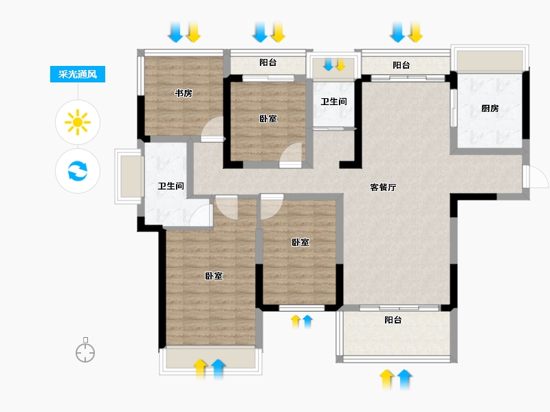 河南省-驻马店市-嘉和院子-114.40-户型库-采光通风