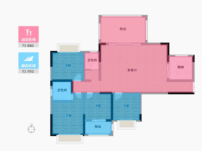 湖南省-邵阳市-振羽首府-132.00-户型库-动静分区