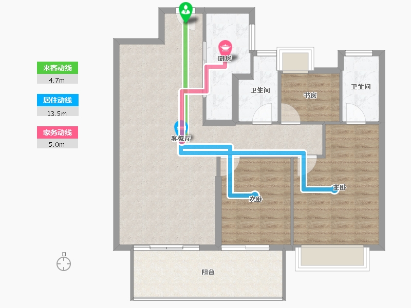 福建省-三明市-开元天熹-95.43-户型库-动静线