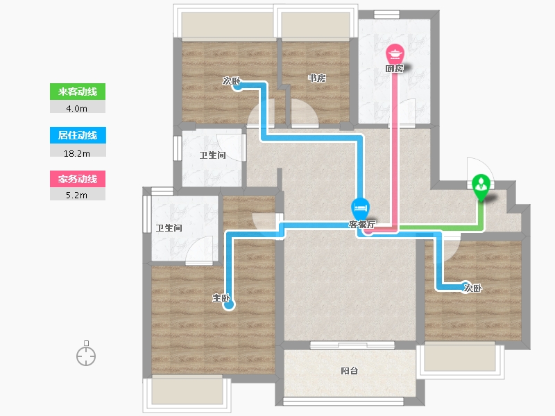 上海-上海市-瑞和·上海印象-81.05-户型库-动静线