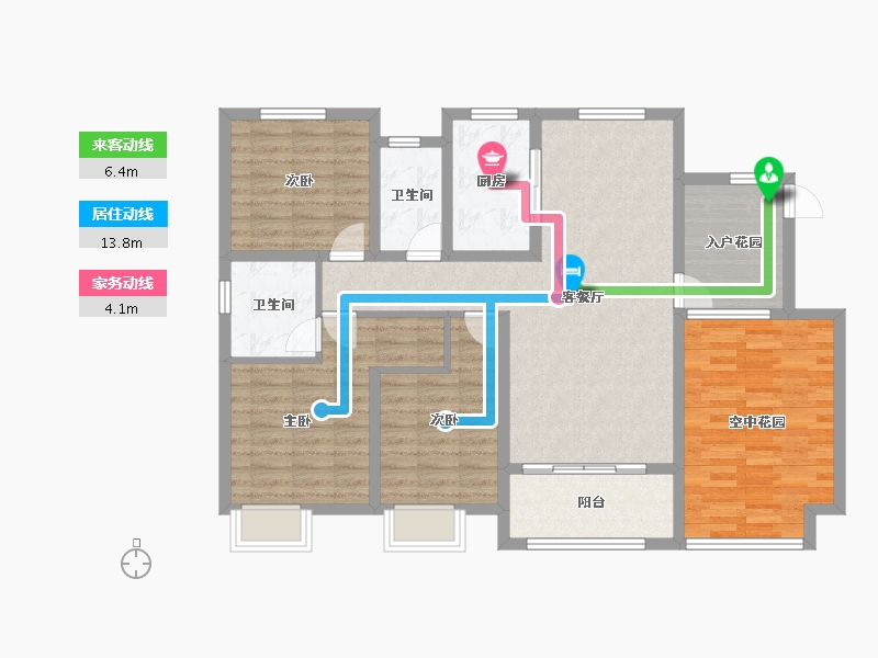 河南省-驻马店市-置地大舆府-108.64-户型库-动静线