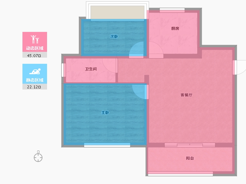 上海-上海市-瑞和·上海印象-59.86-户型库-动静分区