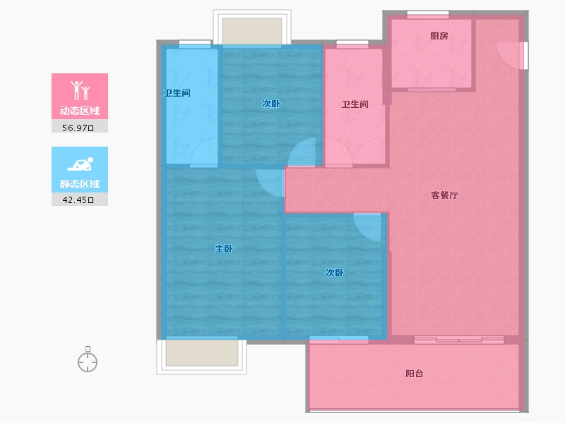 福建省-三明市-开元天熹-91.59-户型库-动静分区