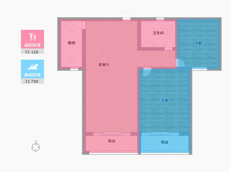 河北省-石家庄市-东胜·紫御名著-74.40-户型库-动静分区