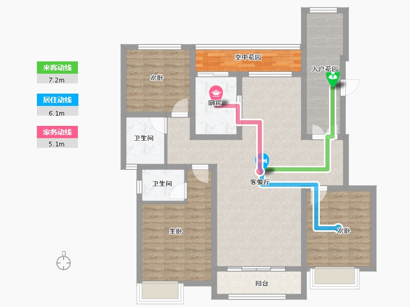 河南省-驻马店市-置地大舆府-108.81-户型库-动静线