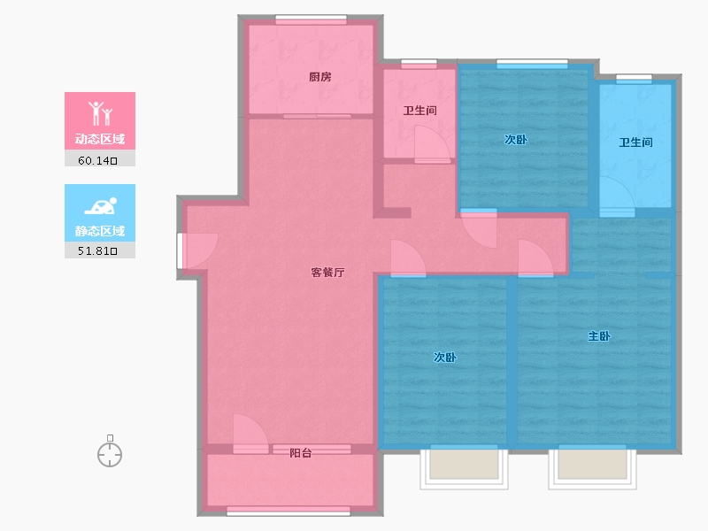 河北省-唐山市-万润壹号-100.00-户型库-动静分区