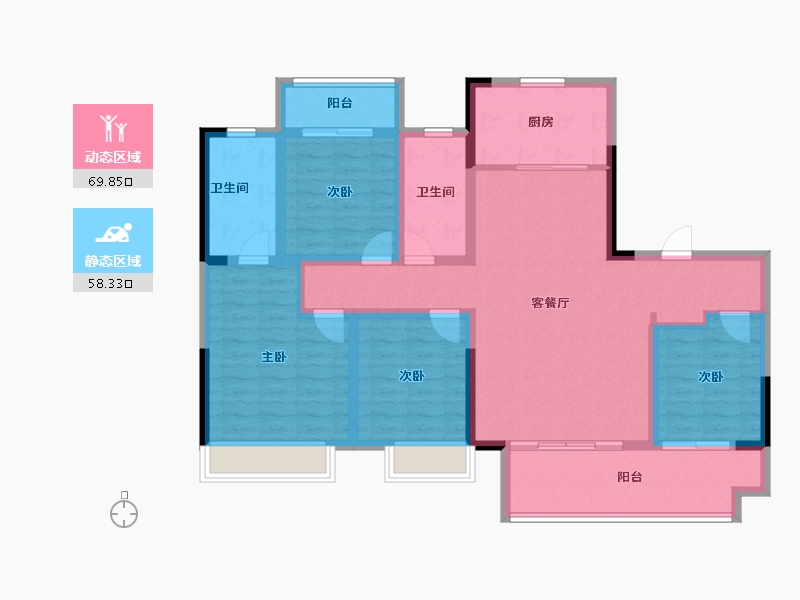 河南省-三门峡市-义马建业世和府-114.24-户型库-动静分区