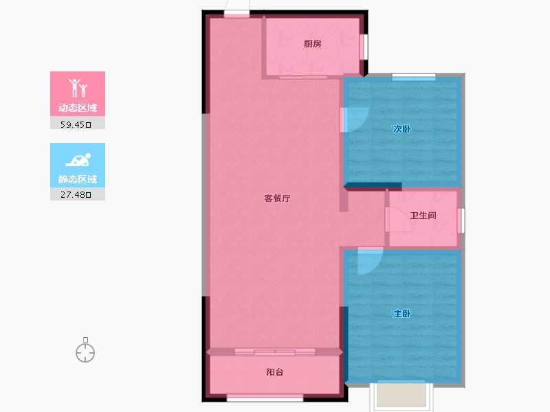 内蒙古自治区-通辽市-安华·汇悦府-78.26-户型库-动静分区