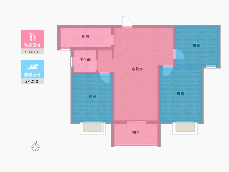 河南省-鹤壁市-天逸悦珑-78.04-户型库-动静分区