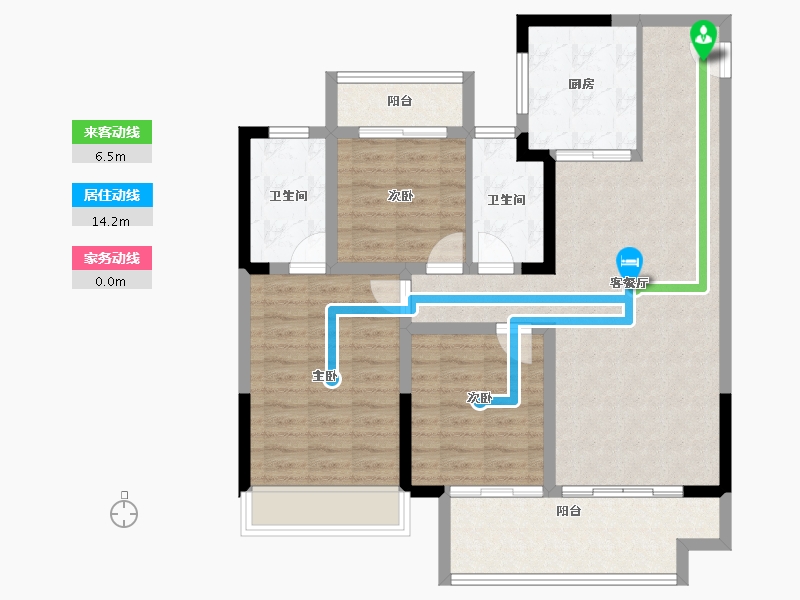 河南省-三门峡市-义马建业世和府-97.16-户型库-动静线