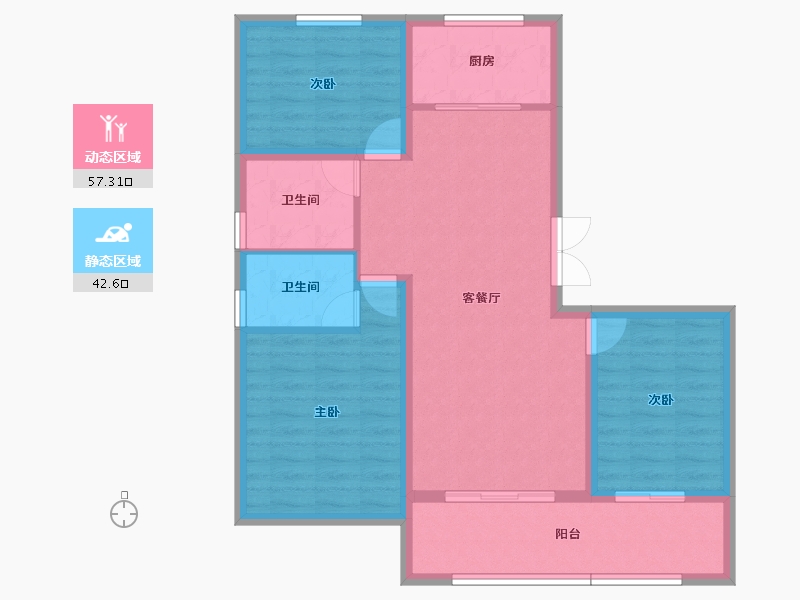 山东省-临沂市-房源·金域上府-89.96-户型库-动静分区