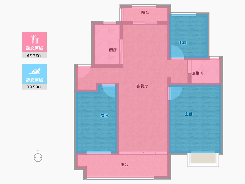 安徽省-蚌埠市-沁雅济学瑭-94.21-户型库-动静分区