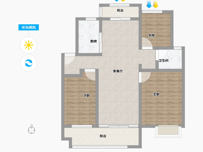 安徽省-蚌埠市-沁雅济学瑭-94.21-户型库-采光通风