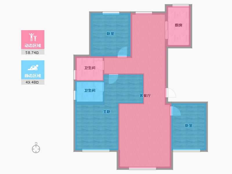 河北省-保定市-城建·紫煜臻城臻园-97.46-户型库-动静分区