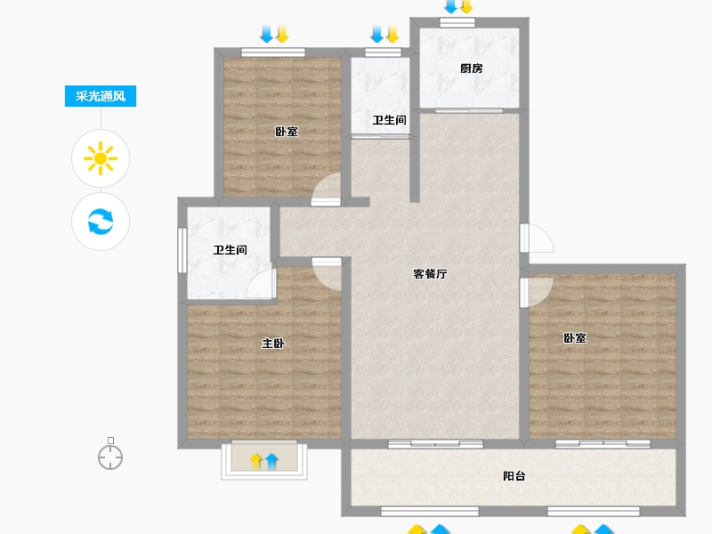 河南省-驻马店市-应祥百花源-116.29-户型库-采光通风