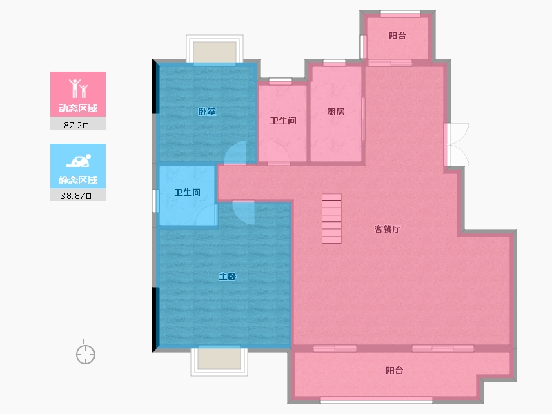 广西壮族自治区-桂林市-湘江壹虢-116.36-户型库-动静分区