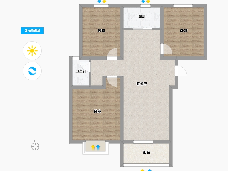 河南省-鹤壁市-天逸悦珑-82.49-户型库-采光通风