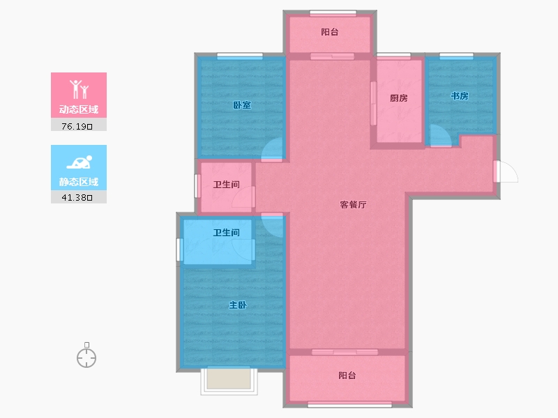 河南省-驻马店市-应祥百花源-105.28-户型库-动静分区