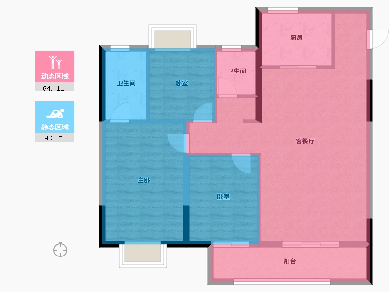 江西省-吉安市-红星九颂时代城-97.88-户型库-动静分区