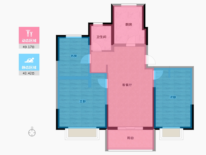 上海-上海市-盛世荟庭-82.24-户型库-动静分区