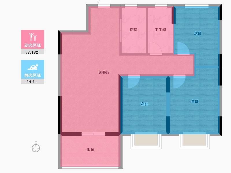 江西省-鹰潭市-华章·学府香颂-78.40-户型库-动静分区