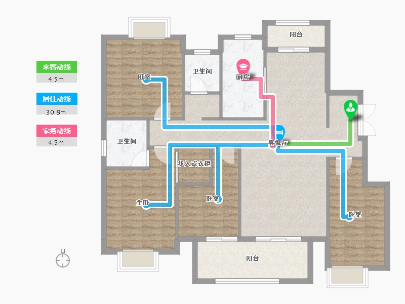 广西壮族自治区-桂林市-湘江壹虢-124.07-户型库-动静线