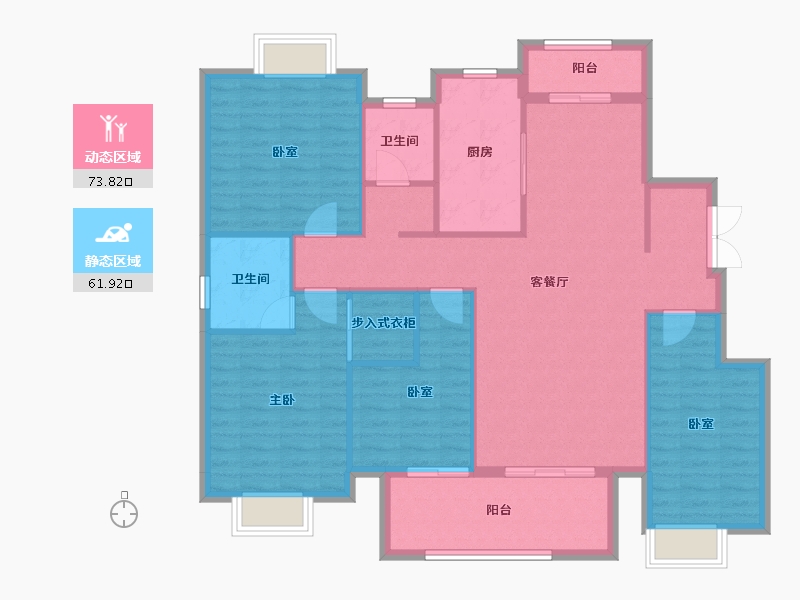 广西壮族自治区-桂林市-湘江壹虢-124.07-户型库-动静分区