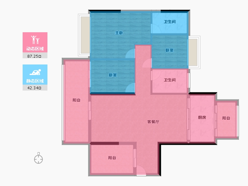 广东省-湛江市-汇华轩-118.09-户型库-动静分区