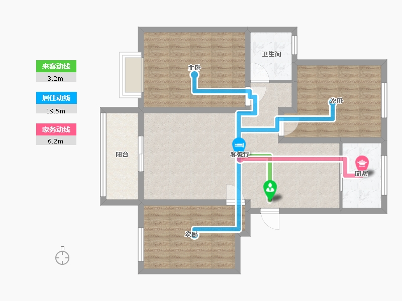 河南省-新乡市-四季花城-93.26-户型库-动静线