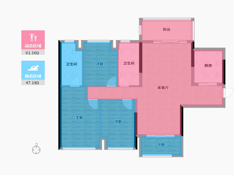 广西壮族自治区-贵港市-盛世臻山府-97.54-户型库-动静分区