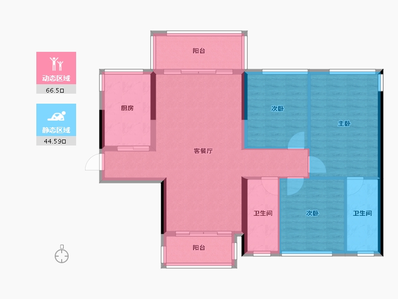 广西壮族自治区-贵港市-盛世臻山府-100.59-户型库-动静分区