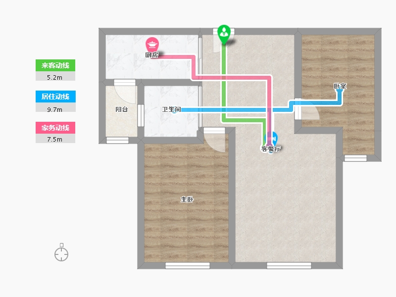 河北省-保定市-城建·紫煜臻城臻园-64.86-户型库-动静线