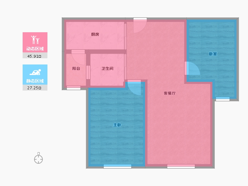 河北省-保定市-城建·紫煜臻城臻园-64.86-户型库-动静分区