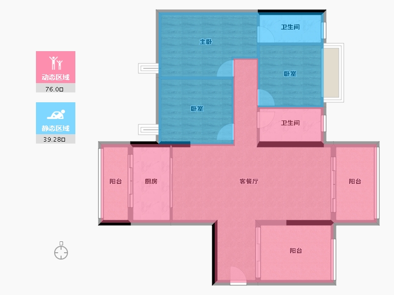 广东省-湛江市-汇华轩-104.48-户型库-动静分区