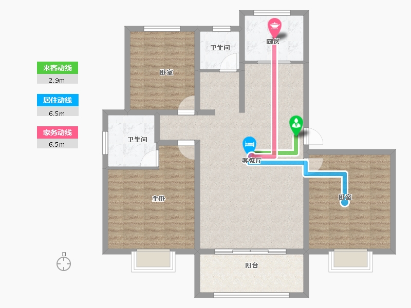 河南省-驻马店市-应祥百花源-113.11-户型库-动静线