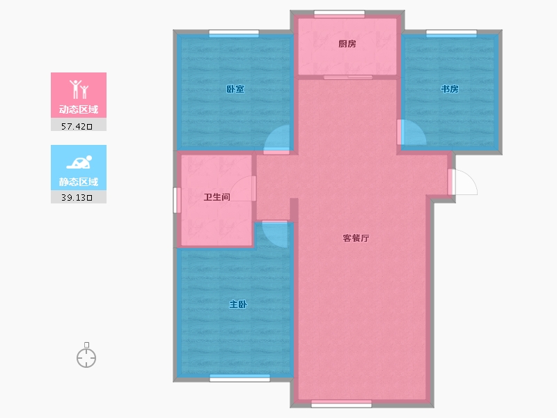 河北省-保定市-城建·紫煜臻城臻园-87.06-户型库-动静分区