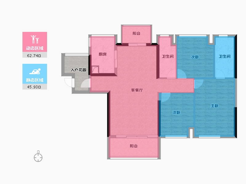 广西壮族自治区-贵港市-盛世臻山府-102.85-户型库-动静分区